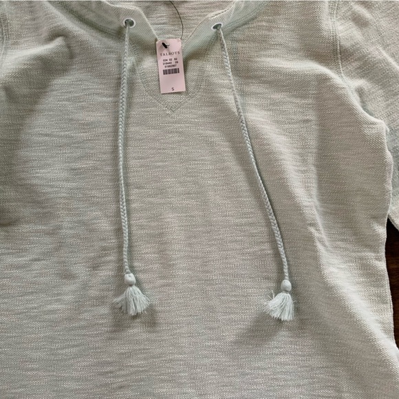 New T by Talbots V neck tassel front sweater - Picture 7 of 7